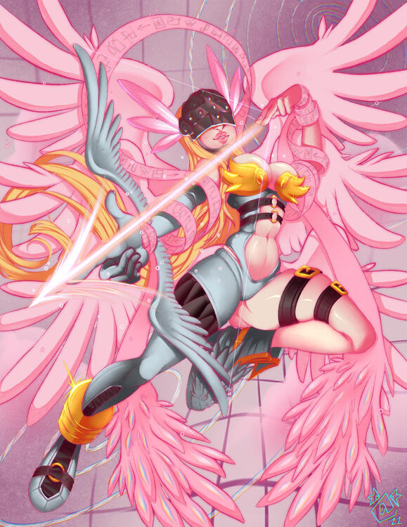 Angewomon my face digimon